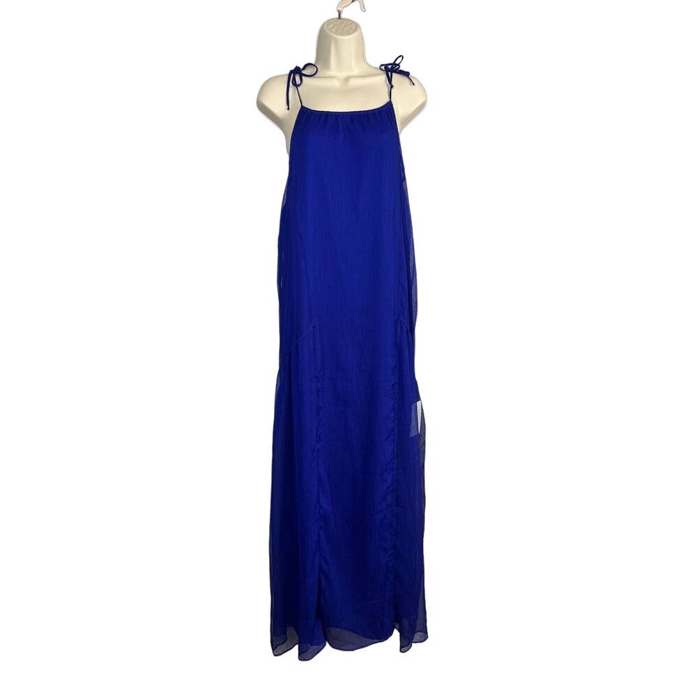 NEW! NSR Strappy Shift Dress Flowy Indigo Maxi - S